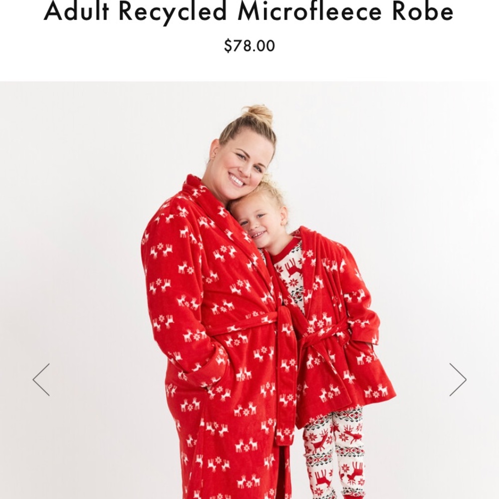Hanna Andersson adult microfleece robe